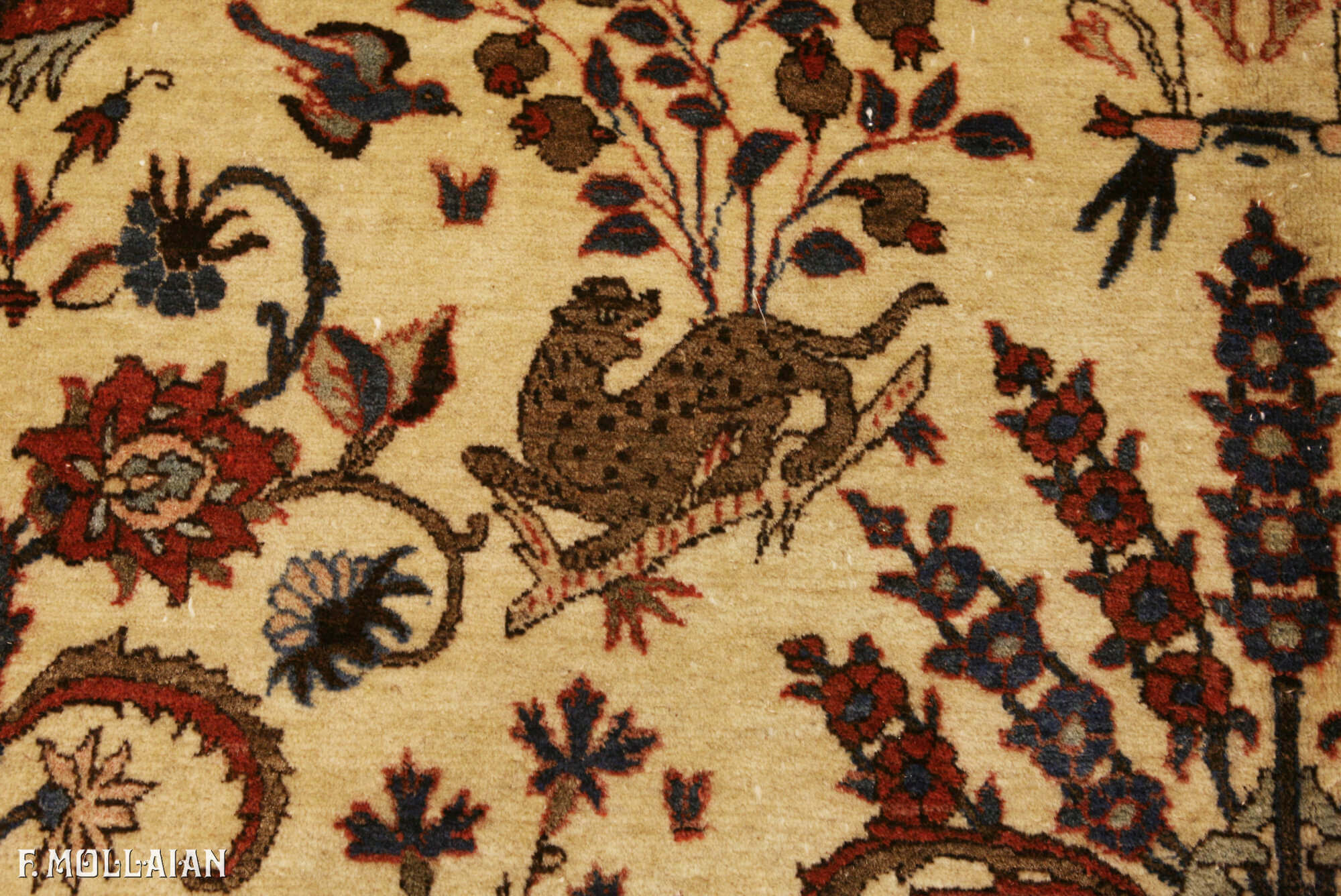 Semi-Antique Persian Qum Old Carpet n°:60903231